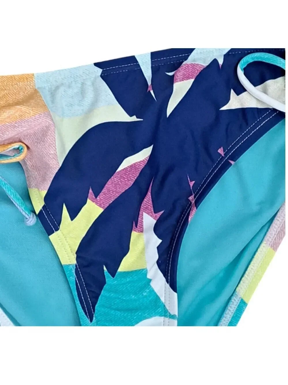 2 For $5 Sale NWT Girls Hobie Tropical Abstract Blue Bikini Swim Bottom Size 12